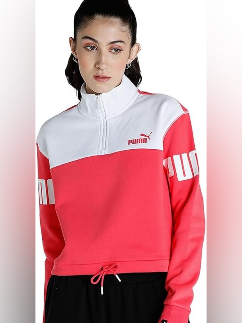PUMA Power Half-Zip Crew Women's Cropped Sweatshirt